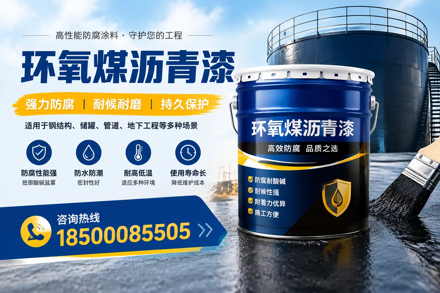 环氧煤沥青漆在工业中的应用，抚顺企业的选择